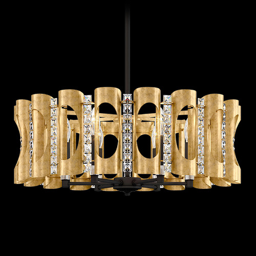 Schonbek Worldwide Lighting Twilight Heirloom Gold Pendant Light with Drum Shade