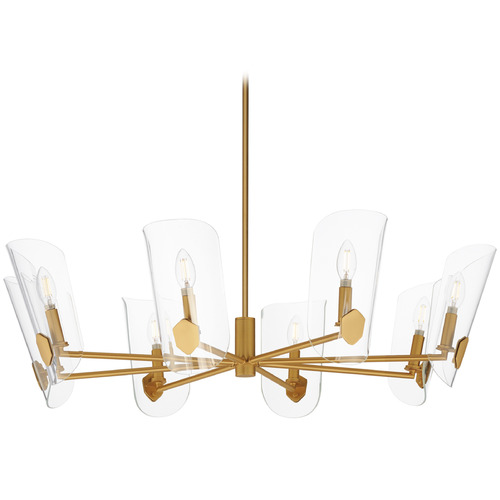 Maxim Lighting Armory Natural Aged Brass Chandelier by Maxim Lighting 32358CLNAB