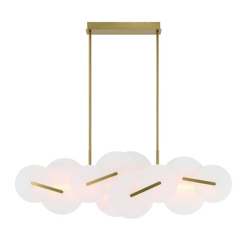 Nuvola 56-Inch LED Linear Chandelier in Gold by Eurofase Lighting