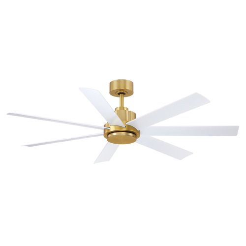Fanimation Fans Pendry 56 Brushed Satin Brass Ceiling Fan Without Light by Fanimation Fans FPD6865BSMW