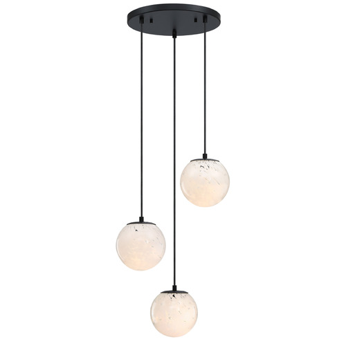 Designers Fountain Circo Matte Black Multi-Light Pendant with Globe Shade