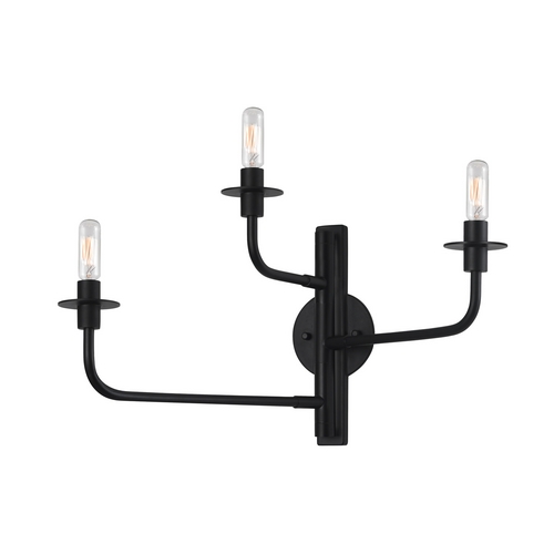 Atelier Sconce Wall Light Black by Sonneman Lighting