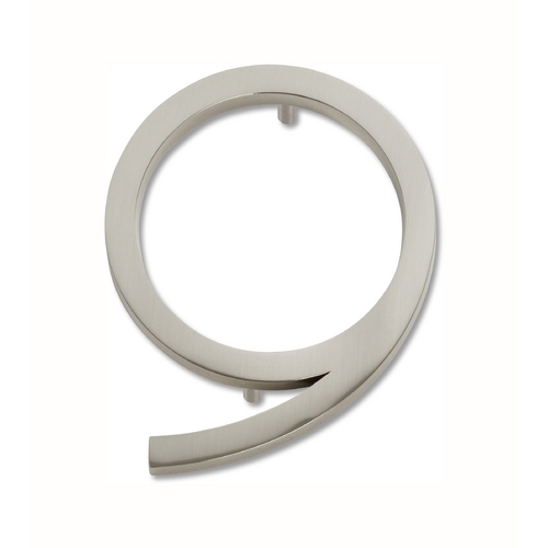 Atlas Homewares Brushed Nickel House Number 9 by Atlas Homewares AVN9-BRN