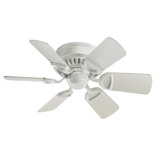Medallion Studio White Ceiling Fan Without Light by Quorum Lighting