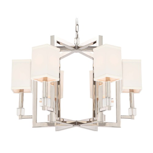 Crystorama Lighting Crystorama Dixon 6-Light Chandelier in Polished Nickel 8886-PN