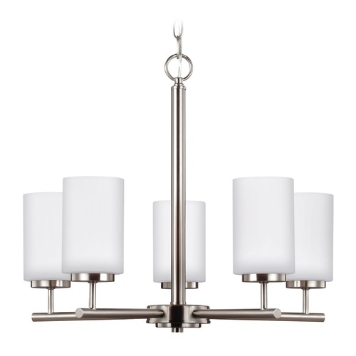 Oslo Modern 5-Light Brushed Nickel Chandelier by Generation Lighting