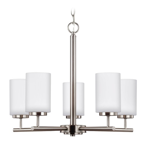 Generation Lighting Oslo Modern 5-Light Brushed Nickel Chandelier by Generation Lighting 31161-962