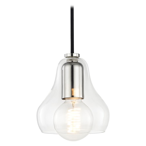 Mitzi by Hudson Valley Sadie Polished Nickel Mini Pendant by Mitzi by Hudson Valley H104701S-PN