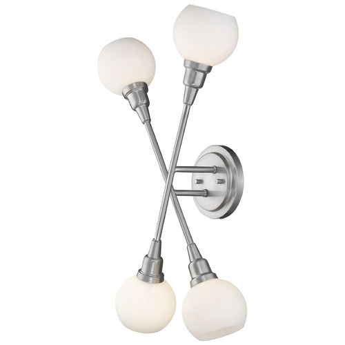 Z-Lite Tian Brushed Nickel LED Sconce by Z-Lite 616-4S-BN-LED