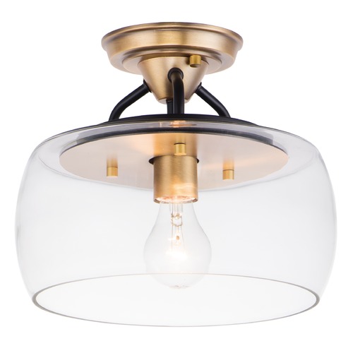 Maxim Lighting Maxim Lighting Goblet Bronze / Antique Brass Semi-Flushmount Light 26129CLBZAB