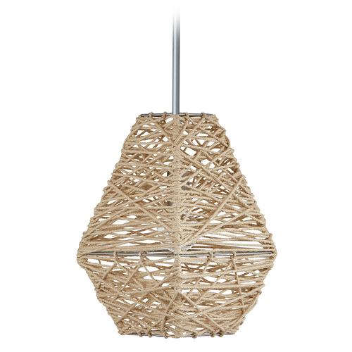 Finley 10.50-Inch Pendant in Natural Jute & Grey by Capital Lighting