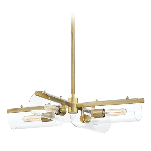 Mitzi by Hudson Valley Ariel Aged Brass Chandelier by Mitzi by Hudson Valley H326804-AGB