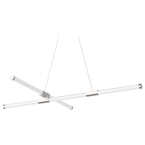 Akari 49.5-Inch LED Linear Pendant in Brushed Nickel by Kuzco Lighting