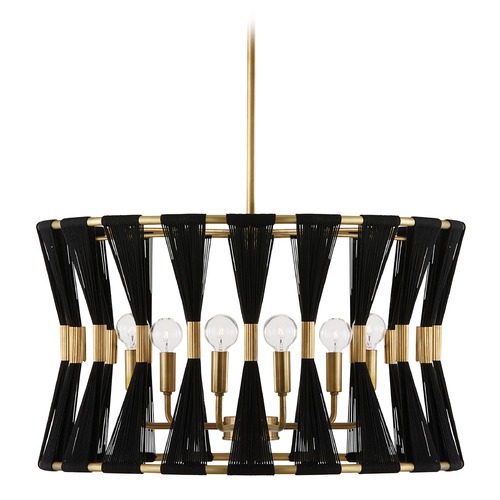 HomePlace by Capital Lighting Reeves Matte Black 5-Light Chandelier with Clear Seeded Glass by HomePlace by Capital Lighting 341161KP