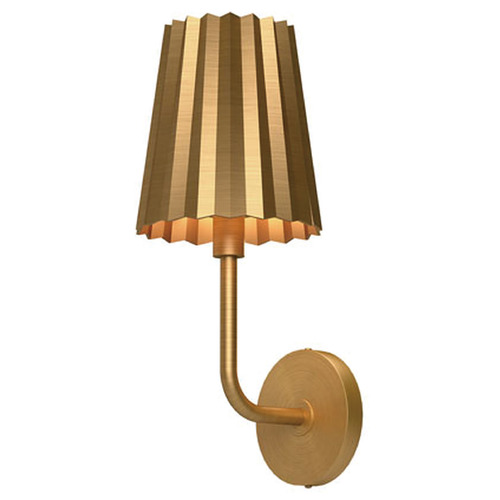 Plisse Wall Sconce in Aged Gold by Alora Lighting