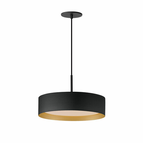 Echo 16-Inch 5CCT LED Pendant in Black & Gold by ET2 Lighting