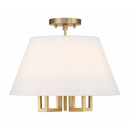 Crystorama Lighting Libby Langdon Westwood Semi-Flush Mount in Gold by Crystorama Lighting 2255-VG_CEILING