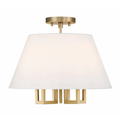 Libby Langdon Westwood Semi-Flush Mount in Gold by Crystorama Lighting