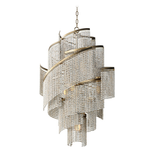 Maxim Lighting Fontaine Golden Silver Chandelier by Maxim Lighting 22467WWDGS