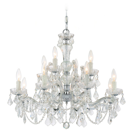 Crystorama Lighting Crystorama Lighting Maria Theresa Polished Chrome Crystal Chandelier 4479-CH-CL-SAQ