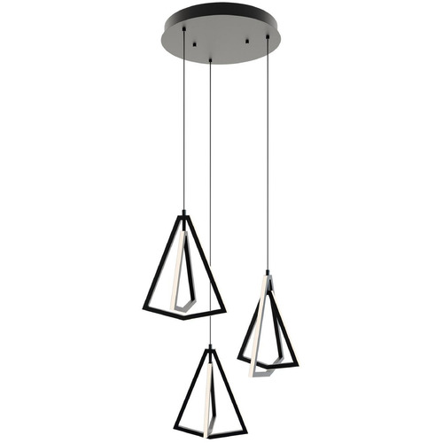 AFX Lighting Afx Lighting Gianna Black LED Multi-Light Pendant GNAP15L30D1BKRND3