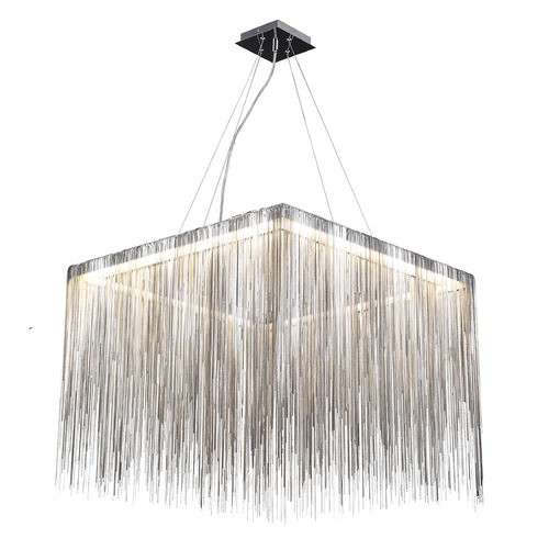 Avenue Lighting Fountain 26-Inch LED Square Chandelier in Chrome by Avenue Lighting HF1203-CH