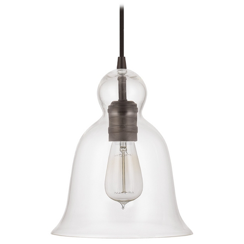 Ashlyn 8.50-Inch Bell Glass Pendant in Bronze by Capital Lighting