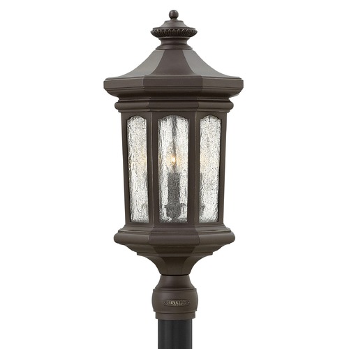 Hinkley Seeded Glass LED Post Light Bronze 26.25 Inches Tall by Hinkley 1601OZ-LL