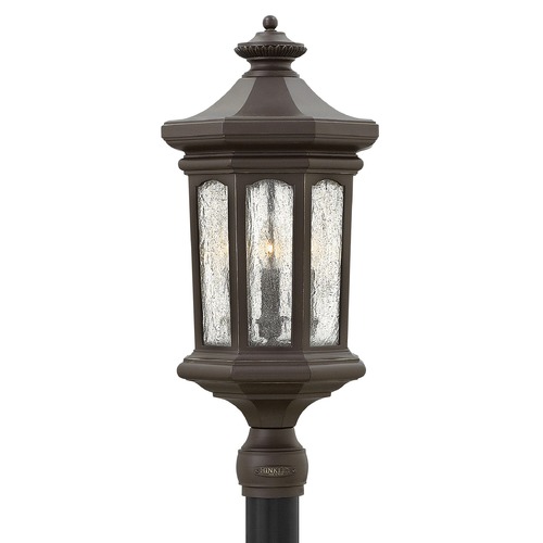 Seeded Glass LED Post Light Bronze 26.25 Inches Tall by Hinkley Lighting