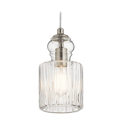 Kichler Lighting Transitional Pendant Brushed Nickel Riviera by Kichler Lighting 43957NI