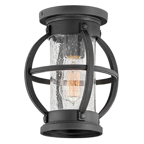 Hinkley Chatham Medium Outdoor Flush Mount in Museum Black by Hinkley Lighting 21003MB