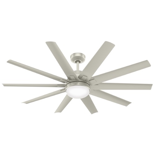 Overton Matte Nickel LED Ceiling Fan by Hunter Fan Company