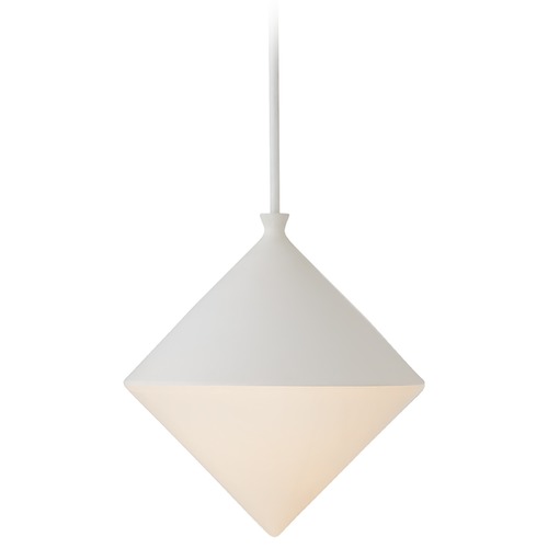 Aerin Sarnen Medium Pendant in Matte White by Visual Comfort Signature