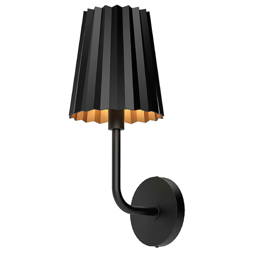 Plisse Wall Sconce in Matte Black by Alora Lighting