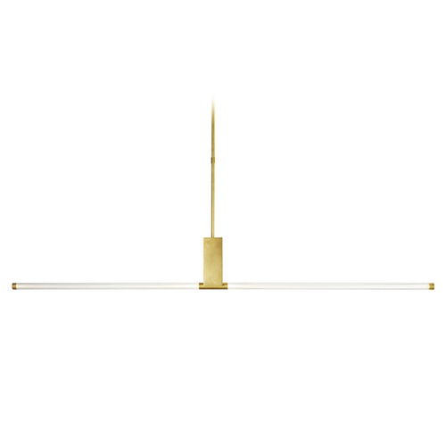 Phobos LED Linear Light in Natural Brass by Visual Comfort Modern