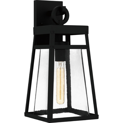 Godfrey Matte Black Outdoor Wall Light by Quoizel Lighting