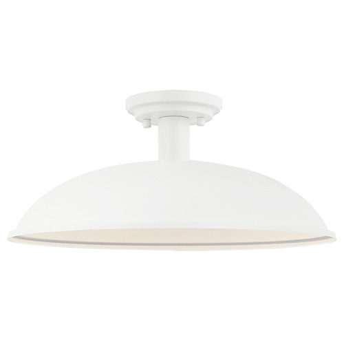 Farmley Matte White Semi-Flush Mount by Matteo Lighting