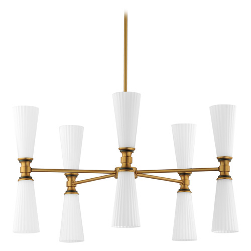 Maxim Lighting Krevat Black & Natural Aged Brass Chandelier by Maxim Lighting 24825SWBKNAB