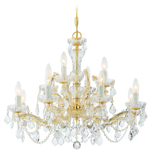 Crystorama Lighting Maria Theresa Gold Crystal Chandelier