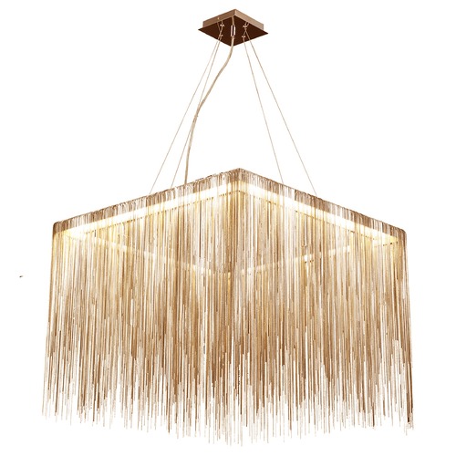 Fountain 26-Inch LED Square Chandelier in Gold by Avenue Lighting