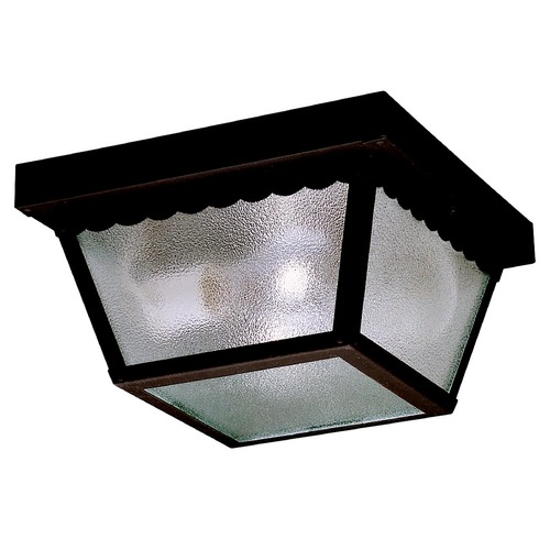 9.50-Inch Outdoor Flush Mount in Black by Kichler Lighting