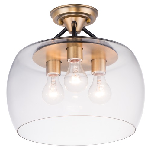 Maxim Lighting Goblet Bronze & Antique Brass Semi-Flush Mount by Maxim Lighting 26130CLBZAB