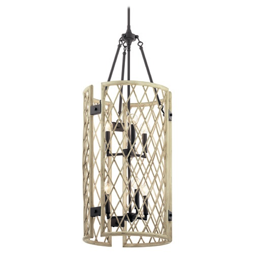 Kichler Lighting Oana 40.75-Inch High White Washed Wood Chandelier by Kichler Lighting 52079WWW