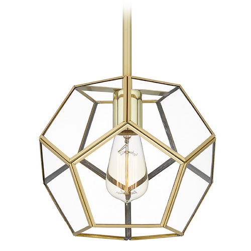 Quoizel Lighting Kinslee 9.50-Inch Pendant in Polished Brass by Quoizel Lighting QPP5593B