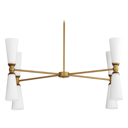 Krevat Black & Natural Aged Brass Chandelier by Maxim Lighting
