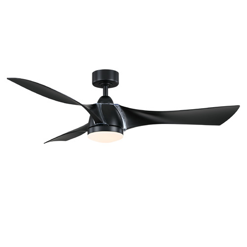 Fanimation Fans Klear Black LED Ceiling Fan with Light