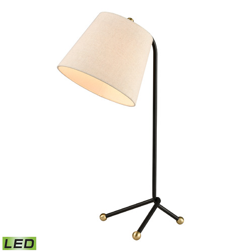Elk Lighting Elk Lighting Pine Plains Black & Antique Brass LED Table Lamp with Empire Shade 77205-LED