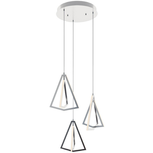 AFX Lighting Afx Lighting Gianna Satin Nickel LED Multi-Light Pendant GNAP15L30D1SNRND3