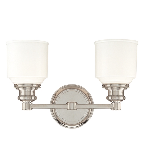 Windham 2-Light Bath Light in Polished Nickel by Hudson Valley Lighting