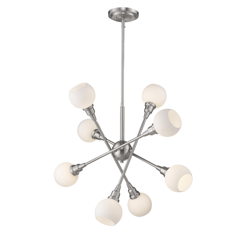 Z-Lite Tian Brushed Nickel LED Pendant by Z-Lite 616-8C-BN-LED